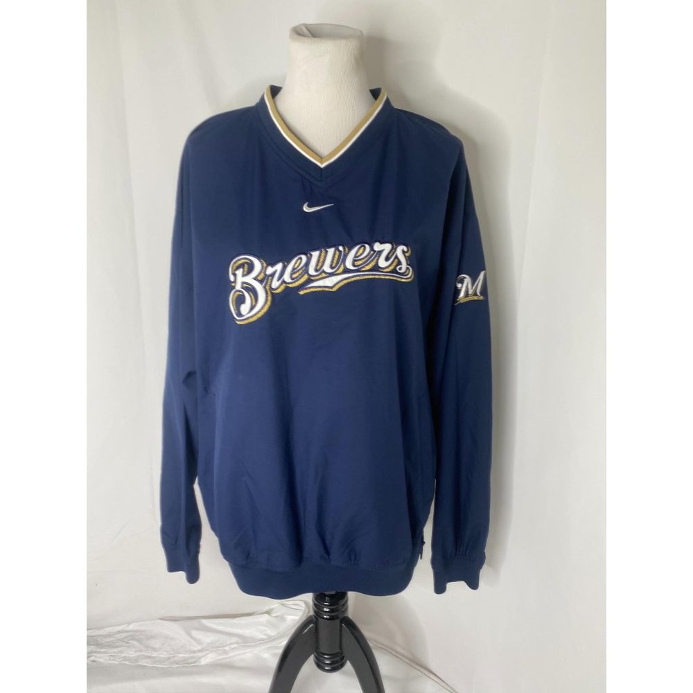 Men’s large Nike/mlb Milwaukee Brewers windbraker - Picture 2 of 6